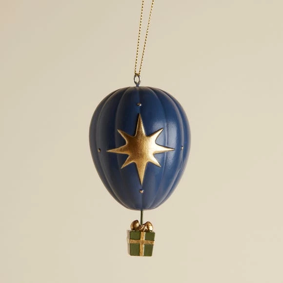 Cheapest π Dunelm Hot Air Balloon Blue Hanging π Christmas Decoration π - Image 2