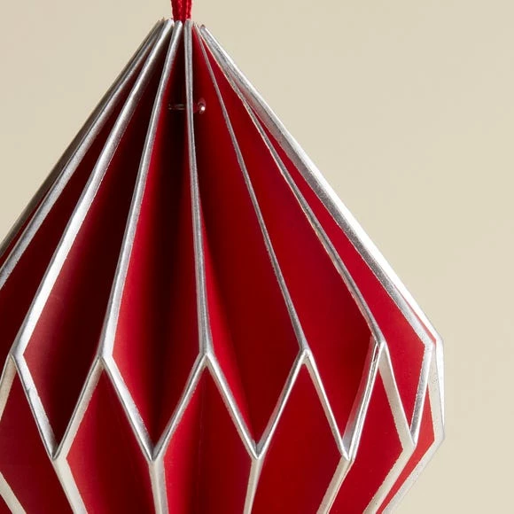 Wholesale π Dunelm Red and Silver Diamond Paper Decoration π₯° - Image 2