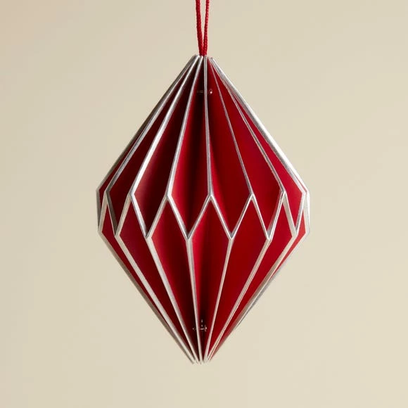 Wholesale π Dunelm Red and Silver Diamond Paper Decoration π₯° - Image 3