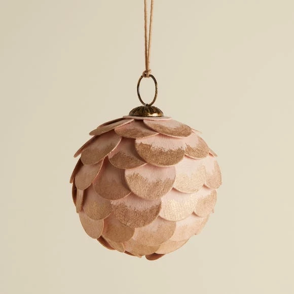 Best Sale π Dunelm Peach Paper Fin Ball π - Image 2