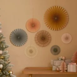 Hot Sale 👏 Dunelm Set of 7 Boho Paper Fans ✨