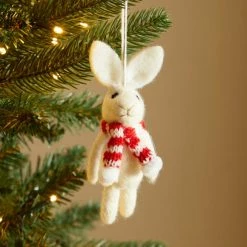 Promo 🔔 Dunelm Wool Mouse with Red Scarf Decoration 😀