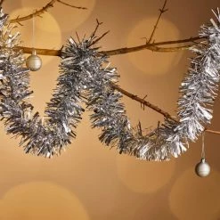 Budget ❤️ Dunelm 2m Tinsel Silver 🥰