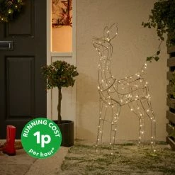 Best Sale ❤️ Dunelm Geometric Standing Deer 100cm 👏