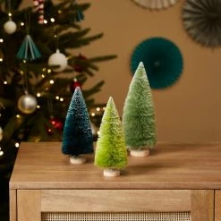 Discount 🧨 Dunelm Set of 3 Brushed Trees 🔔