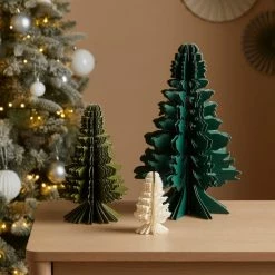 Best deal 💯 Dunelm Set of 3 Green and Natural Ringlet Tree Decoration ⭐