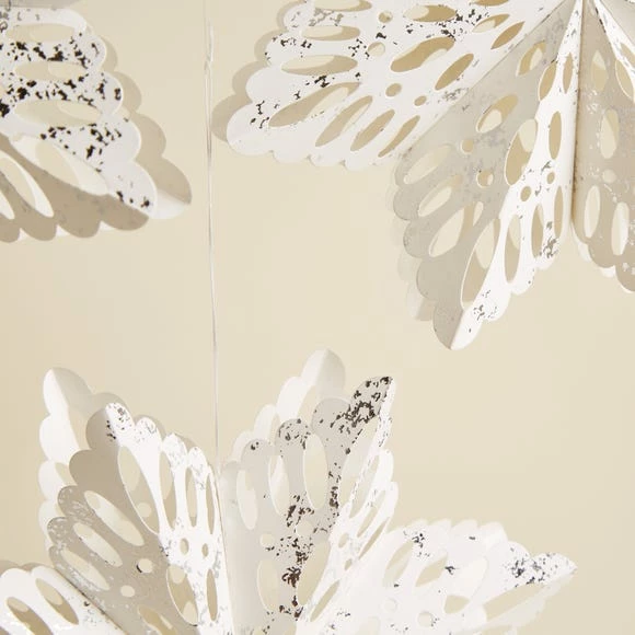 Top 10 β¨ Dunelm Set of 4 23cm Silver and White Paper Snowflakes π₯ - Image 2