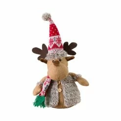 Promo 🎉 Reindeer Knitted Hat Brown Doorstop 💯