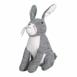 Buy 👍 Chunky Knitted Rabbit Grey Doorstop 🌟