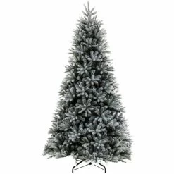 Cheap 🥰 National Tree Company 6.5ft Feel Real Snowy St. Petersburg Fir Hinged 🎁 Christmas Tree 💯