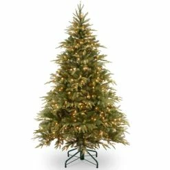 Best deal 🔔 National Tree Company 6ft Feel Real Weeping Spruce Hinged 🔔 Christmas Tree with 450 Warm White LED Lights & Caps 🔔