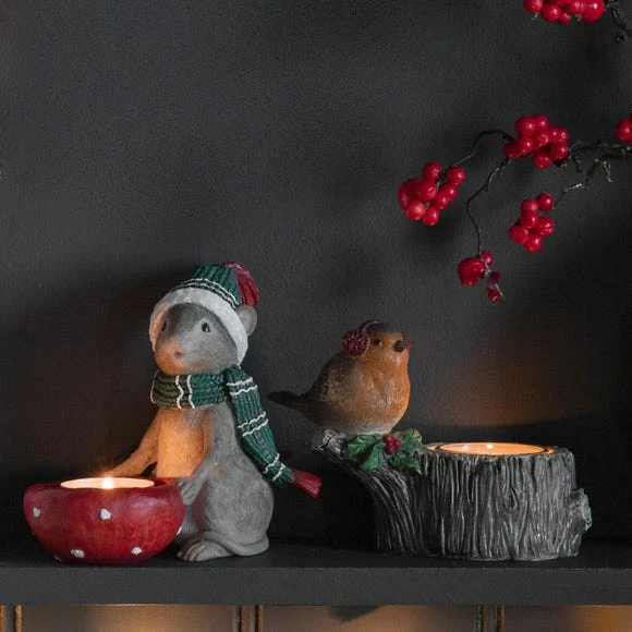 Promo ✔️ Festive Mouse with Wooly Scarf Tealight Holder ✔️ - Image 2