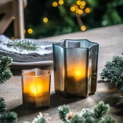 Best Sale ⭐ Grey & Gold Ombre Star Large Tealight Holder ⭐