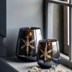 Wholesale 👏 Dark Grey Snowflake Candle Holder 😀