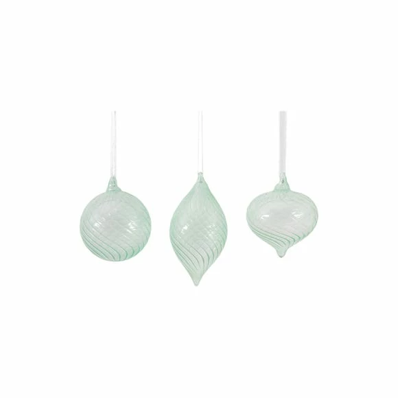 Best deal ๐ฏ Set of 3 Textured Mint Green Baubles ๐ฅ