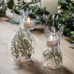 Best reviews of 👍 Floral Angel Glass Tealight Holder 🔔