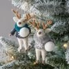Budget 🎉 Set of 2 Snowy Winter Reindeer Decorations 😀
