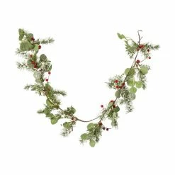 Buy 🌟 Winter Frosted Leaf and Red Berry Garland 🤩