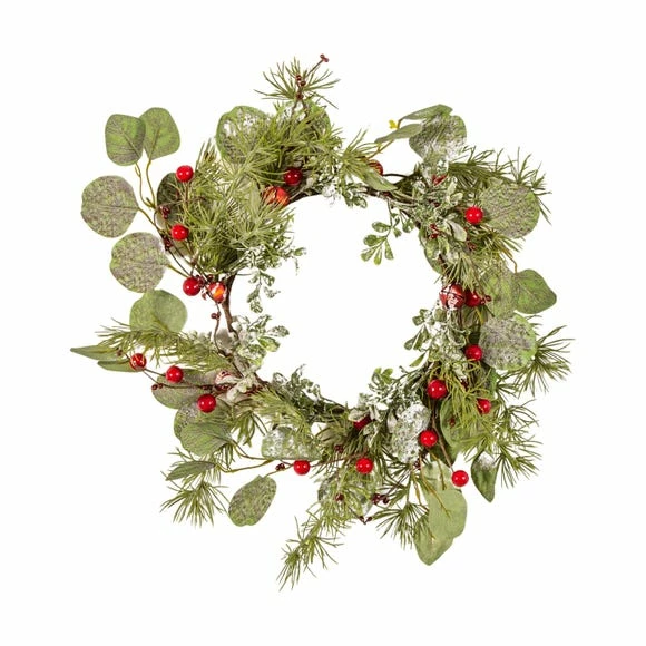 Best reviews of ⭐ Winter Frosted Leaf and Red Berry Wreath ⌛