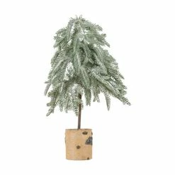 Promo 👏 Small Festive Pine Tree with Wooden Effect Base 🤩