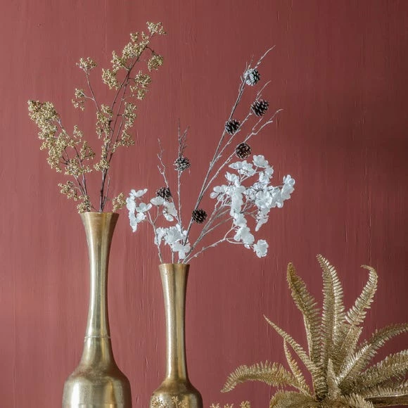 New π Pack of 6 Frosted Rustic Pine Stem 𧨠- Image 2