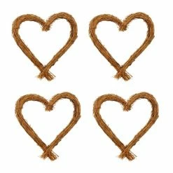 Outlet 😉 Dunelm DIY 30cm Heart Rattan Wreath ⭐