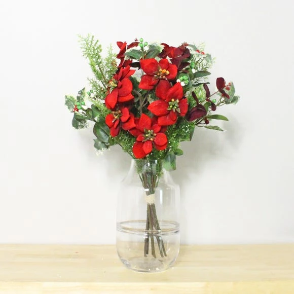 Top 10 π Dunelm Poinsettia and Holly Bouquet π§¨