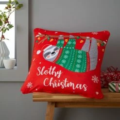 Promo 😀 Catherine Lansfield Catherine Lansfield Slothy ❄ Christmas Cushion 😍
